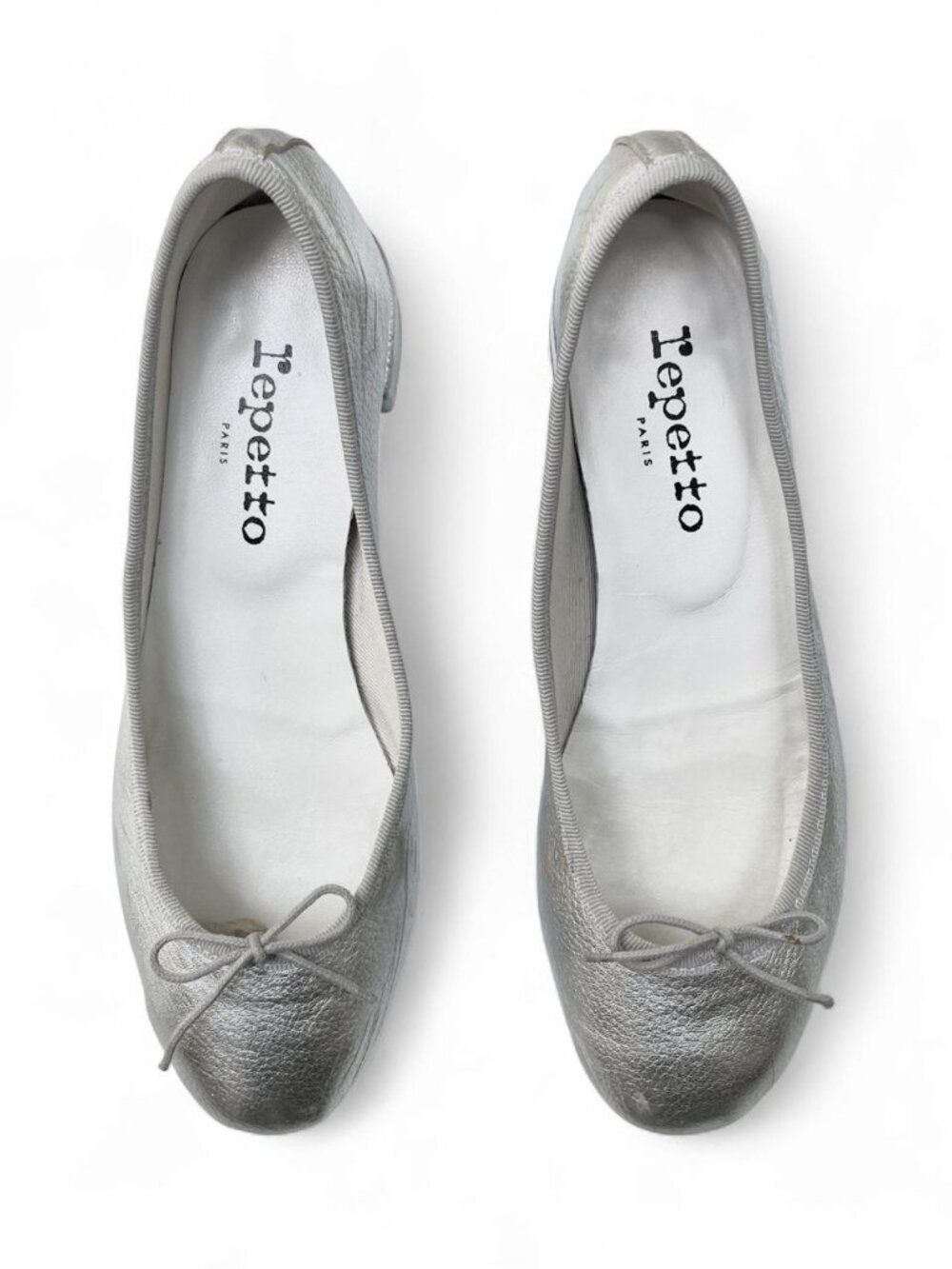 Repetto Camille Ballet Flats in Silver - Size 38 EU/7.5-8 US